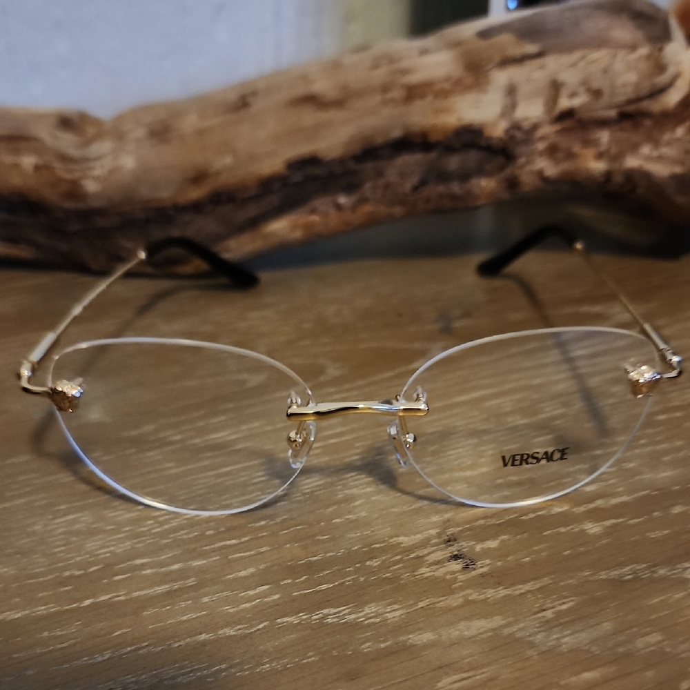 Versace Gold Frameless Eyewear